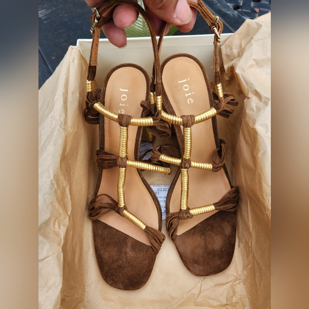 Joie Brown Suede Heeled sandals 7.5 M